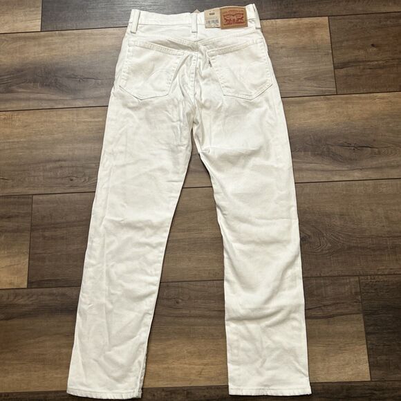 Levis Wedgie Straight Jeans Women's 2 X Short 26x28 White NEW NWT - Picture 4 of 5